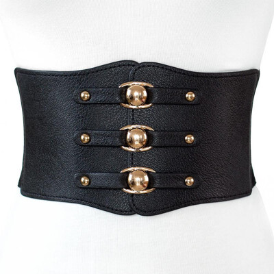 

VOCHIC PU Leather Belt High Waist Cincher Belt Corsets Wide Belt