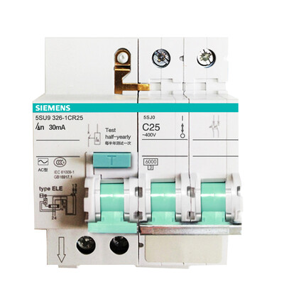 

Siemens SIEMENS 5SU93261CR25 leakage protection circuit breaker 2P 25A with leakage