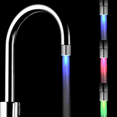 

Temperature Sensor LED Light Water Faucet Tap Glow Shower Kitchen Bathroom