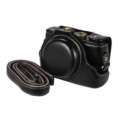 

High-quality PU Leather Camera Bag Case Fullbody Cover with Adjustable Neck Strap for Sony RX100M2 RX100M3 RX100M4 RX100M5 Came