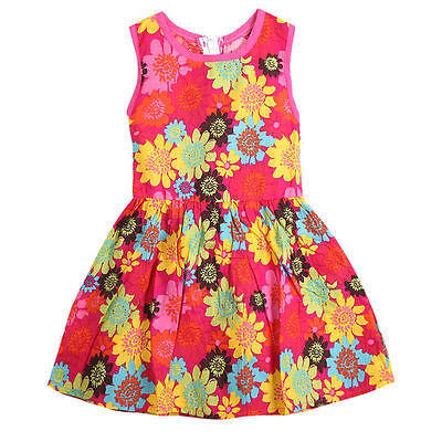 

Summer Toddler Kids Girl Princess Sleeveless Floral Lace Pierced Party Dress RED