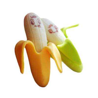 

2PCS Funny Expression Novelty Banana Eraser Mini Cute Pencil Rubber Eraser Stationery Children Learning Toy kids Gift