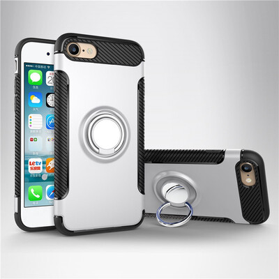 

Fivice iphone 78 case PC metal ring shell magnetic car bracket TPU phone case