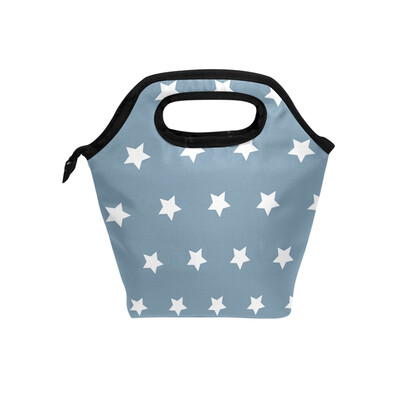 

Lunch Bag Tote Bag White Star Travel Picnic Organizer Lunch Holder Handbags Lunch Bag Box for Office