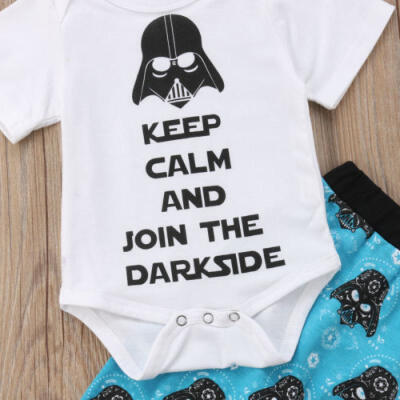 

Newborn Infant Baby Boy Star Wars Cotton Romper Top Pants Outfits Clothes Summer