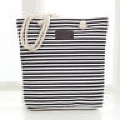 

Fashion Canvas Shopper Single Shoulder Striped Zipper Beach Bag Big Capacity Bag