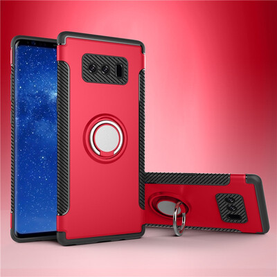 

Fivice Samsung Galaxy Note 8 case PC metal ring shell magnetic car bracket TPU phone case