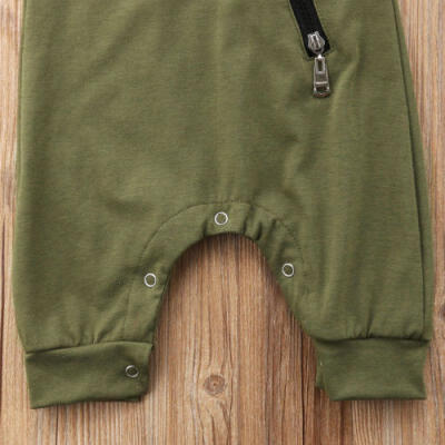 

Sleeveless Newborn Baby Boys Girls Casual Hooded Romper Jumpsuit Outfit Clothes