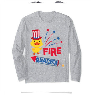 

American Flag 4th Of July Firequacker T-shirt Duck Gift