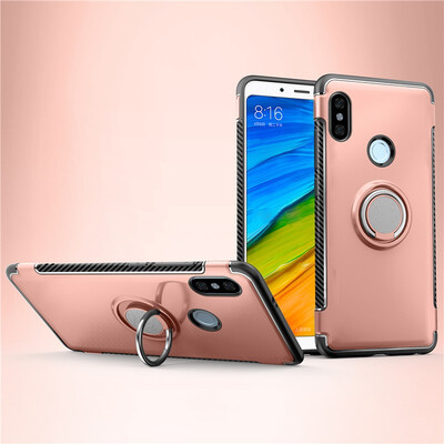 

Fivice Xiaomi Redmi note 5 case PC metal ring shell magnetic car bracket TPU phone case