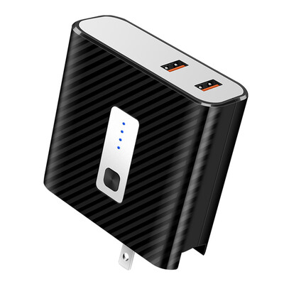 

DX-530 Traveling Charger Charging Box Power Bank With 2 USB Power Adapter Quick Charge EU US UK Plug Mobile Phone Fast Charger for