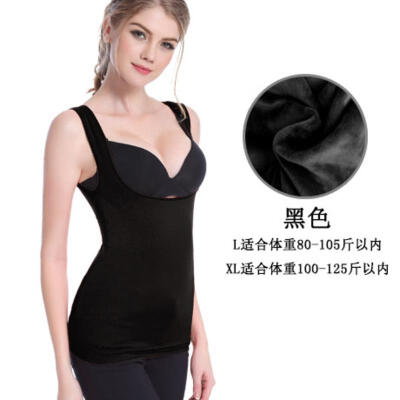 

Winter thermal underwear sleeveless vest female postpartum blue collar plus velvet warm tank top with seamless women camisole