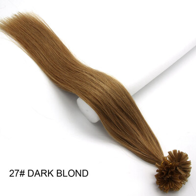 

Pre Bonded Nail U Tip Keratin Fusion Real Hair Womens Human Hair Extension Straight 100s 16-26inches