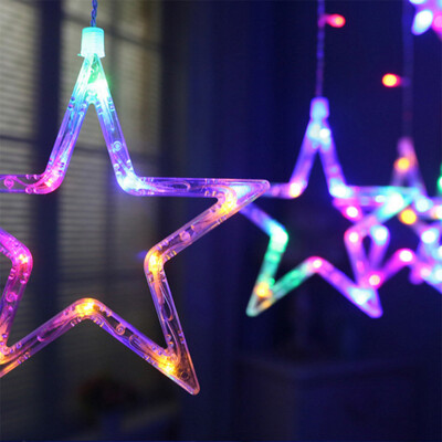 

BRELONG LED stars curtain lights Decorative lantern 138LED EU