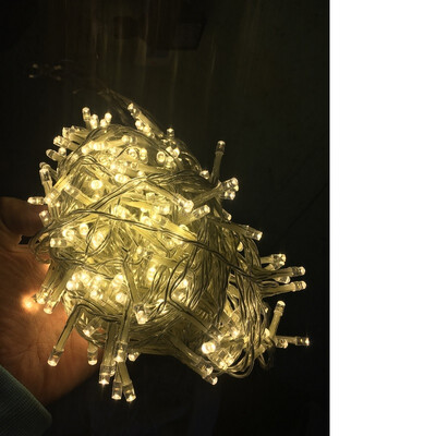 

Megalin Low Voltage 24V20 m Long 200 LED Light String Festival Christmas Decoration Lamp 2 sets of warm color