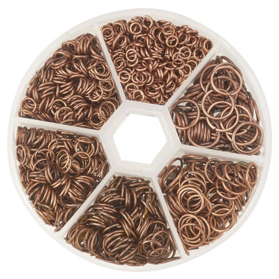 

PH PANDAHALL 1745 Pcs Red Copper Iron Open Jump Rings