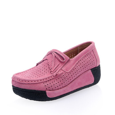 

Womens Shoes Fashion Wedges Shoes Casual Breathable Loafers Outdoor Shoes Grey Red Pink Size 35-41