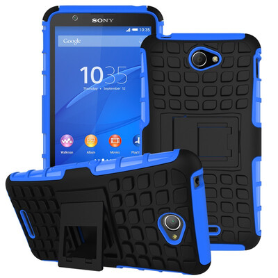 

Fivice Sony E4 Case TPU anti-fall tire pattern back clip bracket phone case