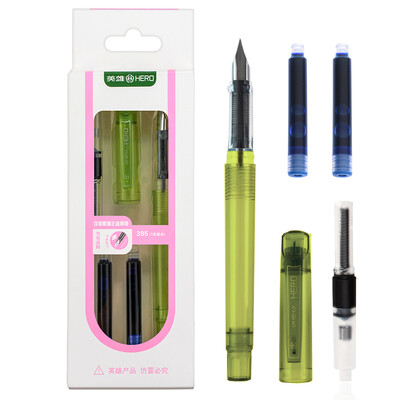 

Hero HERO 395 students with positive posture writing calligraphy pen ink bag set girls EF tip