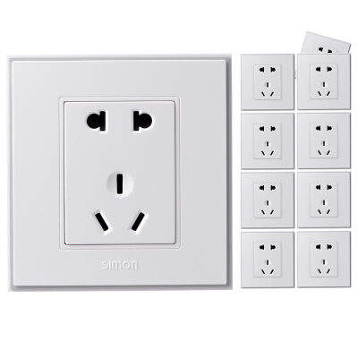 

Simon Electric (simon) V51084T five-hole socket ten promotional equipment 56C Series 86-type switch socket panel (gray