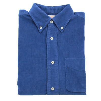 

BIIFREE Casual Button-Down Shirts Mens Clothing 100 Cotton Long Sleeve Corduroy Shirt Navy