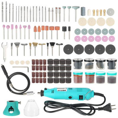 

228-Piece Rotary Tool Accessories Kit with Flex Shaft Electric Grinder Drill 6-Speed Variable Speed Cutting Engraving Grinding San