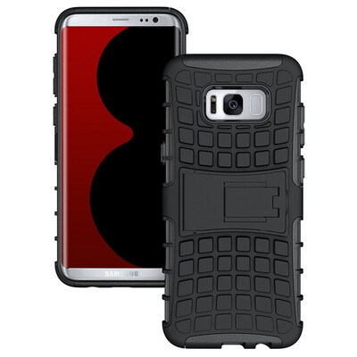 

Fivice Samsung S8 Plus Case TPU anti-fall tire pattern back clip bracket phone case