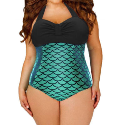 

Sexy Womens Plus Size One Piece Monokini Swimwear Push Up Padded Bikini Swimsuit