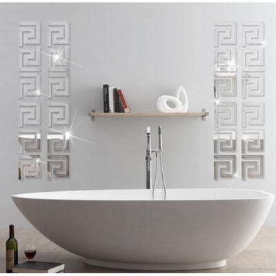 

10Pcs 3D Mirror Geometry Vinyl Removable Wall Sticker Decal Home Decor Art DIY