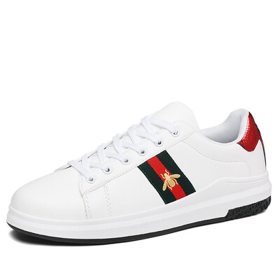 

Men Casual Shoes Fashion Leather Shoes for Men Autumn Mens Flat White Shoes Drop shipping Waterproof Leather Shoes