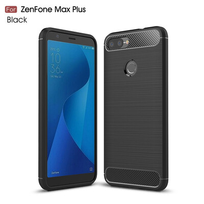 

Fivice Asus Zenfone Max Plus M1 ZB570TL case Luxury brushed carbon fiber TPU soft shell