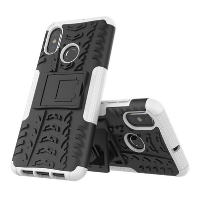 

Fivice Xiaomi MI 8 Case TPU anti-fall tire pattern back clip bracket phone case