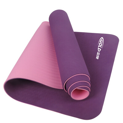 

Gold medal (GOLD) yoga 6mmTPE two-color yoga mat home non-slip fitness pad YJ-502 light blue + dark blue (send net bag