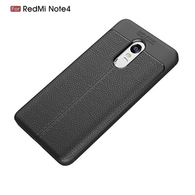 

Fivice Xiaomi Redmi note 4 case Luxury leather TPU silicone anti-fall soft shell phone case