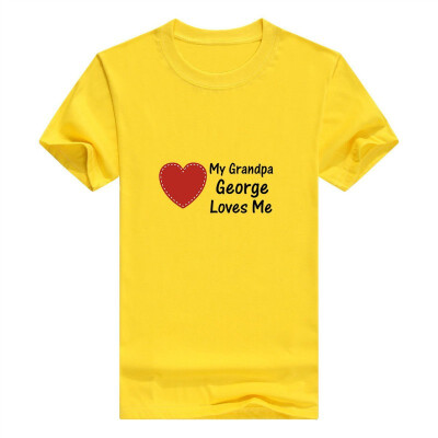 

Baby Gifts For All Personalized My Grandpa Name Loves Me Bodysuit Mans t-Shirt