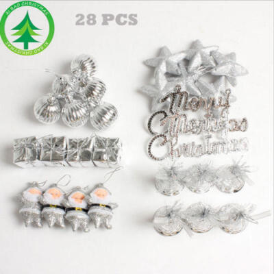 

28pcs DIY Christmas Tree Hanging Ornaments Pendant New Year Xmas Home Decoration