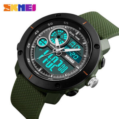 

SKMEI Men LED Digital Alarm Date Military Sports Army Waterproof Quartz Watch US