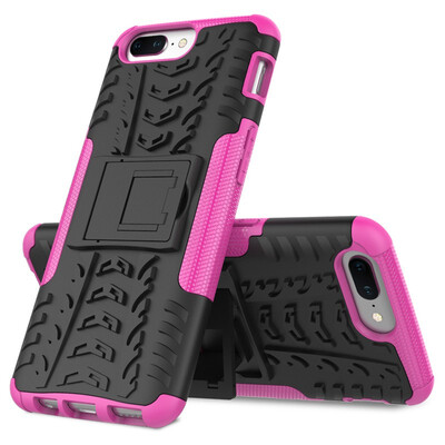 

Fivice One Plus 5 Case TPU anti-fall tire pattern back clip bracket phone case