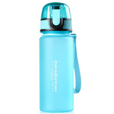 

outdoor sports portable plastic cup no leakage no problem sports bottle blue 400 ml