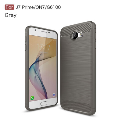 

Fivice Samsung Galaxy J7 Prime case Luxury brushed carbon fiber TPU soft shell