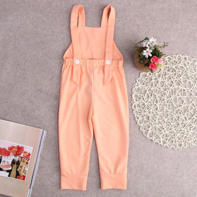 

New Baby Kids Girl Jumpsuit Romper Playsuit Cartoon Fox Clothes Outfits UK Stock