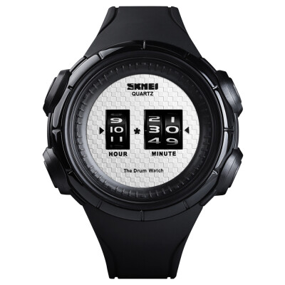 

SKMEI 1487 Men Quartz Drum Roller Watch Fashion Casual Outdoor Sports Male Wristwatch 5ATM Waterproof ABS Strap Watch Relogio Masc