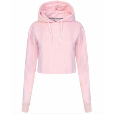 

US Women Long Sleeve Warm Hoodie Sweatshirt Casual Sports Pullover Cool Crop Top