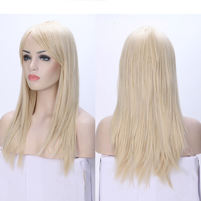 

Anime Cosplay Synthetic Wig Long Curly Wavy Heat Resistant Fiber Full Wig with Bangs Layered Vogue for Women