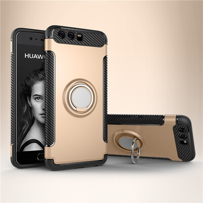 

Fivice Huawei P10 case PC metal ring shell magnetic car bracket TPU phone case
