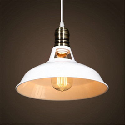

Vintage Black Barn Shade Simple Pendant Light with Old Nickel Finish Lamp Socket for Buffet Restaurant
