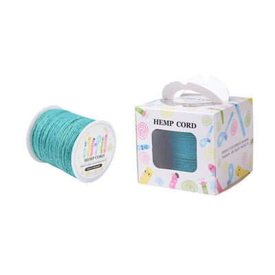

PH PANDAHALL 1 Roll Turquoise Colored Jute Twine Jute String for Jewelry Making