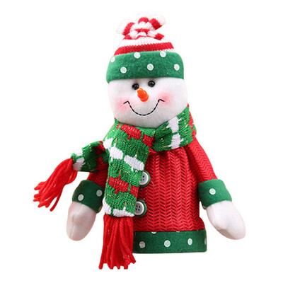 

UpperX Christmas wine bottle decoration bag christmas party mood table decoration Christmas snowman