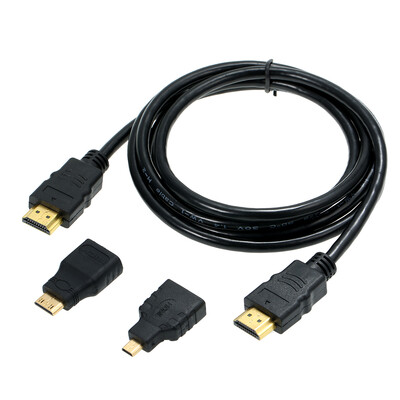 

3 in 1 HD Cable Cord HD Male to Male Wire Line Micro HD Adaptor Mini HD Adapter 15M