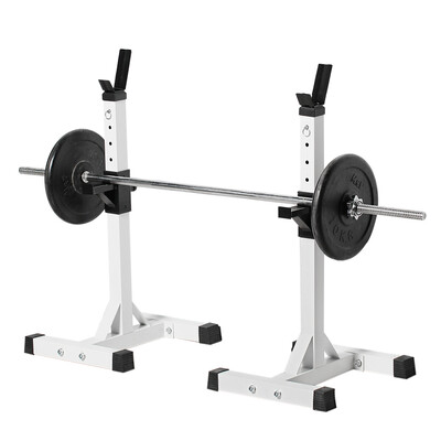 

Pair of Adjustable Standard Solid Steel Squat Stands Detachable Barbell Stands for Fitness Exercise Squat Rack 128 - 148cm